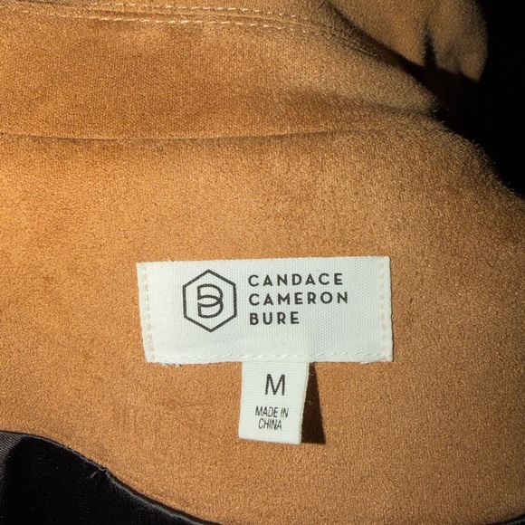 Candace Cameron Bure Camel Faux Suede Jacket - Picture 4 of 6